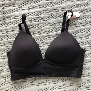NWT Live In Pretty Bralette GAP Body  XS Black